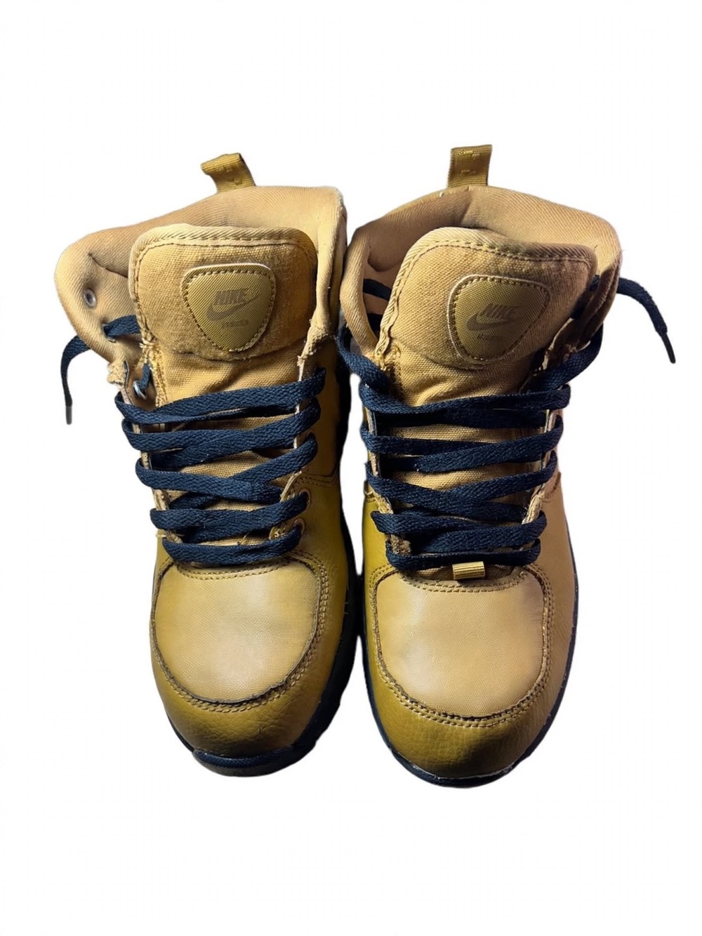 Nike Kids'  Monoa LTR High-Top Sneakers in Tan and Navy